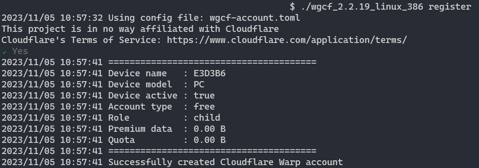 Cloudflare Warp в MikroTik, сгенерировать WireGuard конфигурацию